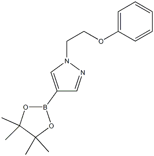 1-(2-phenoxyethyl)-4-(4,4,5,5-tetramethyl-1,3,2-dioxaborolan-2-yl)-1H-pyrazole结构式