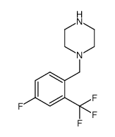 1-(4-fluoro-2-trifluoromethyl-benzyl)-piperazine Structure