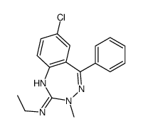 7-Chloro-2-ethylamino-3-methyl-5-phenyl-3H-1,3,4-benzotriazepine结构式