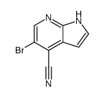 5-溴-1H-吡咯并[2,3-B]吡啶-4-甲腈结构式