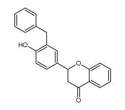 3'-benzyl-4'-hydroxyflavanone Structure