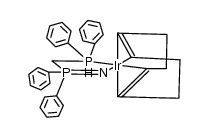 (1,5-cyclooctadiene)Ir(Ph2PCH2P(Ph2)=N) Structure