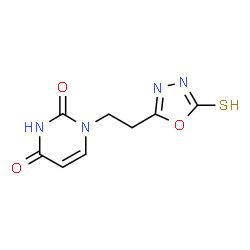 1-[2-(5-Mercapto-1,3,4-oxadiazol-2-yl)ethyl]pyrimidine-2,4(1H,3H)-dione结构式