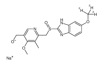 sodium,[4-methoxy-5-methyl-6-[[6-(trideuteriomethoxy)-1H-benzimidazol-2-yl]sulfinylmethyl]pyridin-3-yl]methanolate结构式