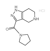 pyrrolidin-1-yl(4,5,6,7-tetrahydro-1H-pyrazolo[4,3-c]pyridin-3-yl)methanone,hydrochloride Structure