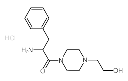 2-Amino-1-[4-(2-hydroxyethyl)-1-piperazinyl]-3-phenyl-1-propanone hydrochloride Structure