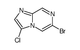 6-Bromo-3-chloro-imidazo[1,2-a]pyrazine结构式