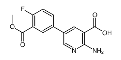 2-amino-5-(4-fluoro-3-methoxycarbonylphenyl)pyridine-3-carboxylic acid Structure