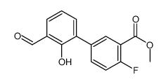 methyl 2-fluoro-5-(3-formyl-2-hydroxyphenyl)benzoate Structure