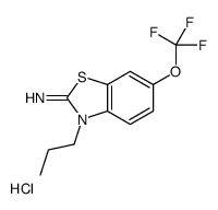 3-propyl-6-(trifluoromethoxy)benzothiazol-2-imine hydrochloride结构式