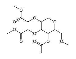 4-O-acetyl-1,5-anhydro-di-O-(methoxycarbonylmethyl)-O-methylglucitol结构式