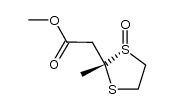 cis-2-methyl-1,3-dithiolane-2-acetic acid methyl ester 1-oxide Structure