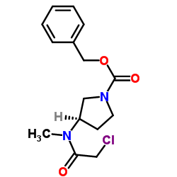 Benzyl (3R)-3-[(chloroacetyl)(methyl)amino]-1-pyrrolidinecarboxylate Structure