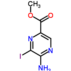 5-Amino-6-iodo-pyrazine-2-carboxylic acid methyl ester Structure