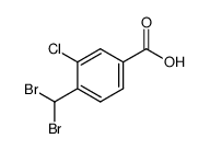 4-dibromomethyl-3-chlorobenzoic acid结构式