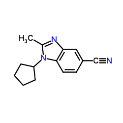 1-Cyclopentyl-2-methyl-1H-benzimidazole-5-carbonitrile Structure