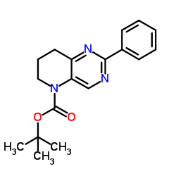 2-Methyl-2-propanyl 2-phenyl-7,8-dihydropyrido[3,2-d]pyrimidine-5(6H)-carboxylate结构式