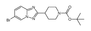 tert-Butyl 4-(6-bromo-[1, 2, 4]triazolo[1, 5-a]pyridin-2-yl)piperidine-1-carboxylate structure