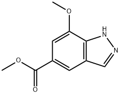 7-甲氧基-1H-吲唑-5-羧酸甲酯结构式