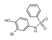 N-(3-bromo-4-hydroxyphenyl)benzenesulfonamide结构式