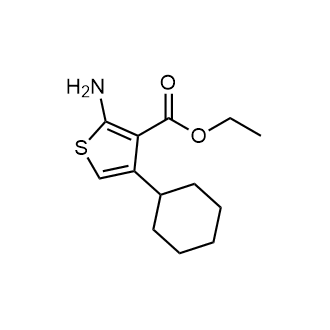 2-氨基-4-环己基噻吩-3-羧酸乙酯结构式