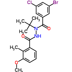 N'-(3-Bromo-5-chlorobenzoyl)-3-methoxy-2-methyl-N'-(2-methyl-2-propanyl)benzohydrazide结构式