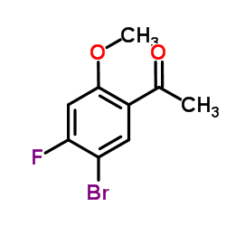 1-(5-Bromo-4-fluoro-2-methoxyphenyl)ethanone结构式