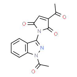 3-Acetyl-1-(1-acetyl-1H-indazol-3-yl)-1H-pyrrole-2,5-dione Structure