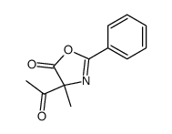 rac-4-acetyl-4-methyl-2-phenyloxazol-5-one Structure