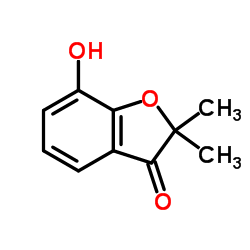 7-Hydroxy-2,2-dimethyl-1-benzofuran-3(2H)-one Structure