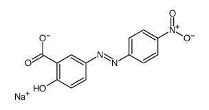 Sodium 2-hydroxy-5-[(4-nitrophenyl)diazenyl]benzoate结构式