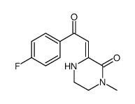 (3Z)-3-[2-(4-fluorophenyl)-2-oxo-ethylidene]-1-methyl-piperazin-2-one Structure