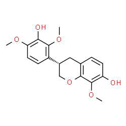 [S,(-)]-3,4-Dihydro-3-(3-hydroxy-2,4-dimethoxyphenyl)-8-methoxy-2H-1-benzopyran-7-ol Structure