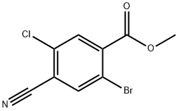 Methyl 2-bromo-5-chloro-4-cyanobenzoate Structure