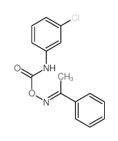 Acetophenone, O-[(m-chlorophenyl)carbamoyl]oxime (8CI)结构式