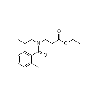 Ethyl 3-(2-methyl-N-propylbenzamido)propanoate structure