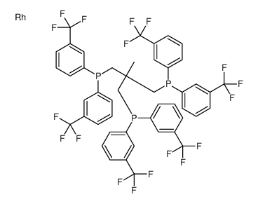 [3-bis[3-(trifluoromethyl)phenyl]phosphanyl-2-[bis[3-(trifluoromethyl)phenyl]phosphanylmethyl]-2-methylpropyl]-bis[3-(trifluoromethyl)phenyl]phosphane,rhodium Structure