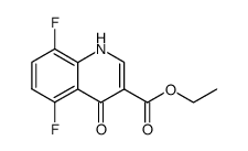 5,8-Difluoro-4-hydroxyquinoline-3-carboxylic acid ethyl ester结构式