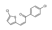 1-(4-chlorophenyl)-3-(5-chlorothiophen-2-yl)prop-2-en-1-one结构式