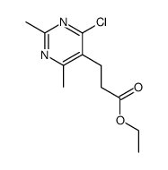 5-Pyrimidinepropanoic acid, 4-chloro-2,6-dimethyl-, ethyl ester Structure