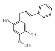 2-甲氧基-5-(3-苯基-2-丙烯-1-基)-1,4-苯二醇结构式