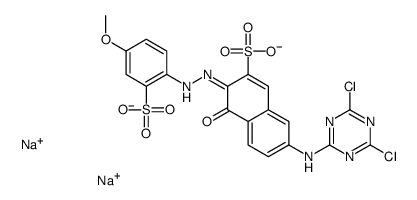 disodium 7-[(4,6-dichloro-1,3,5-triazin-2-yl)amino]-4-hydroxy-3-[(4-methoxy-2-sulphonatophenyl)azo]naphthalene-2-sulphonate picture