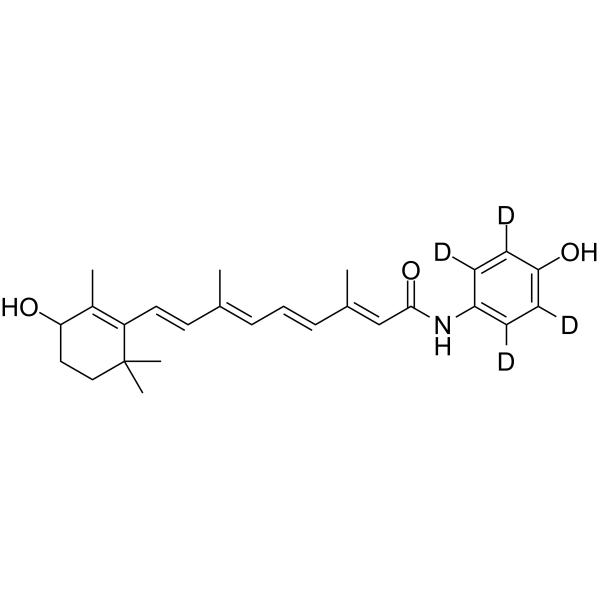 4'-Hydroxy Fenretinide-d4结构式