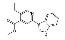 methyl 5-ethyl-2-(1H-indol-3-yl)pyridine-4-carboxylate结构式