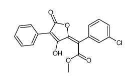 methyl (2Z)-2-(3-chlorophenyl)-2-(3-hydroxy-5-oxo-4-phenylfuran-2-ylidene)acetate Structure