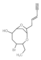 2,8-Dioxabicyclo[5.2.1]decan-6-ol,4-bromo-3- ethyl-9-(2E)-2-penten-4-ynyl-,(1R,3R,4S,- 6R,7R,9R)- Structure