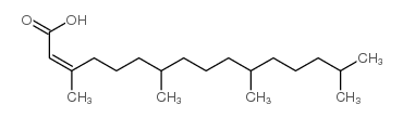 (Z)-3,7,11,15-tetramethylhexadec-2-enoic acid structure