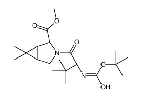 (1S,2S,5R)-Methyl 3-((S)-2-(tert-butoxycarbonylamino)-3,3-dimethylbutanoyl)-6,6-dimethyl-3-azabicyclo[3.1.0]hexane-2-carboxylate Structure