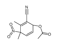 2-cyano-3,4-dimethyl-4-nitrocyclohexa-2,5-dienyl acetate Structure