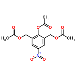 (2-Acetoxy-5-nitro-1,3-phenylene)bis(methylene) diacetate structure